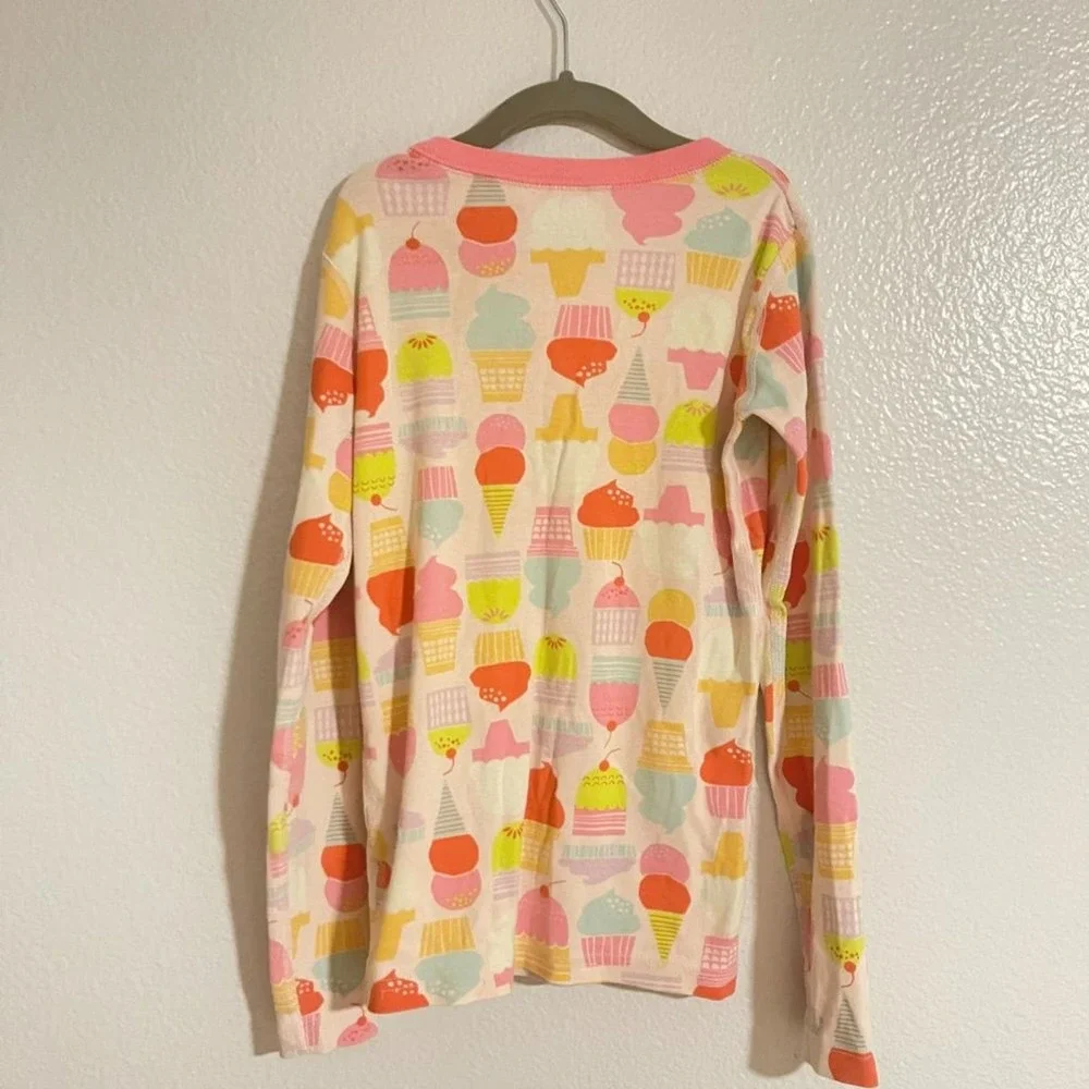 Hanna Andersson Kids Girls Pink/Multicolor Cupcake Kimono Pajama Set Size 10 - Picture 7 of 14